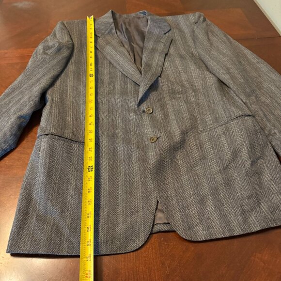 Canali Milano Mens 100% pure Wool Blend Herringbone Pattern Suit Jacket Blazer 4 - Picture 8 of 11